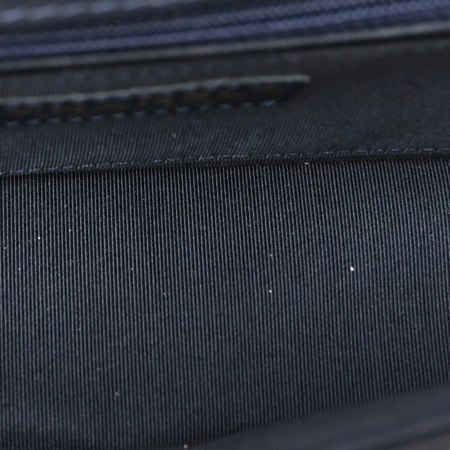 Chanel Calfskin Chevron Quilted Mini Statement Flap Navy Blue 9 of 11