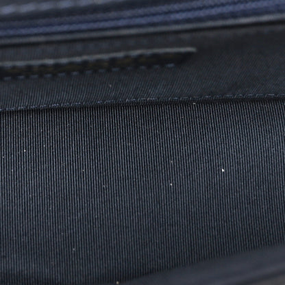 Chanel Calfskin Chevron Quilted Mini Statement Flap Navy Blue 9 of 11