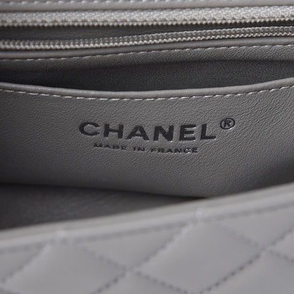 Chanel Lambskin Quilted Mini Rectangular Flap Grey 6 of 11