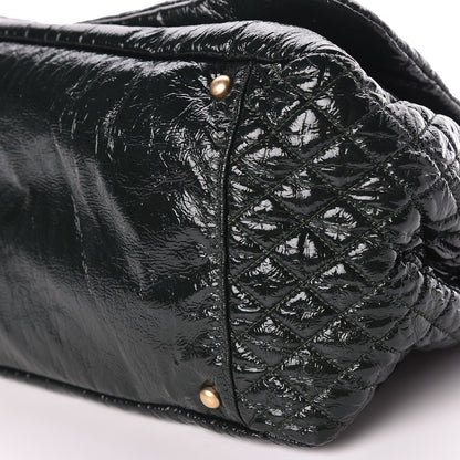Chanel Vinyl Rock and Chain XL Flap Dark Green 6 of 13
