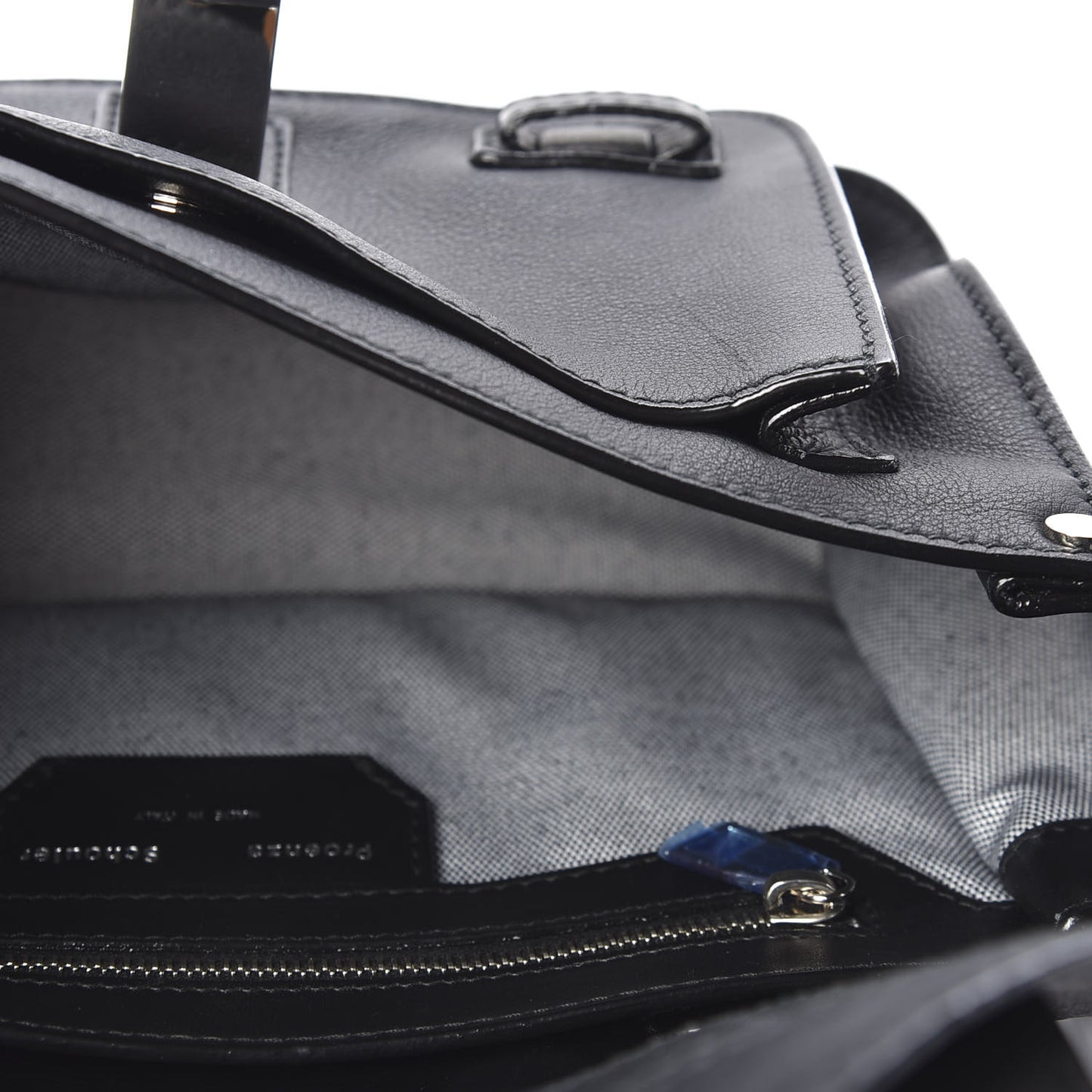 Soft Grainy Calfskin Tiny PS1 Satchel Black