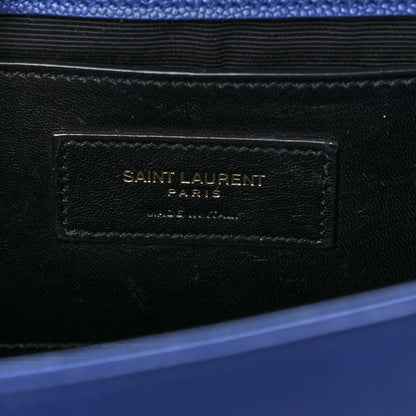 Saint Laurent Grain De Poudre Medium Classic Monogram Kate Satchel Flash Blue 6 of 9