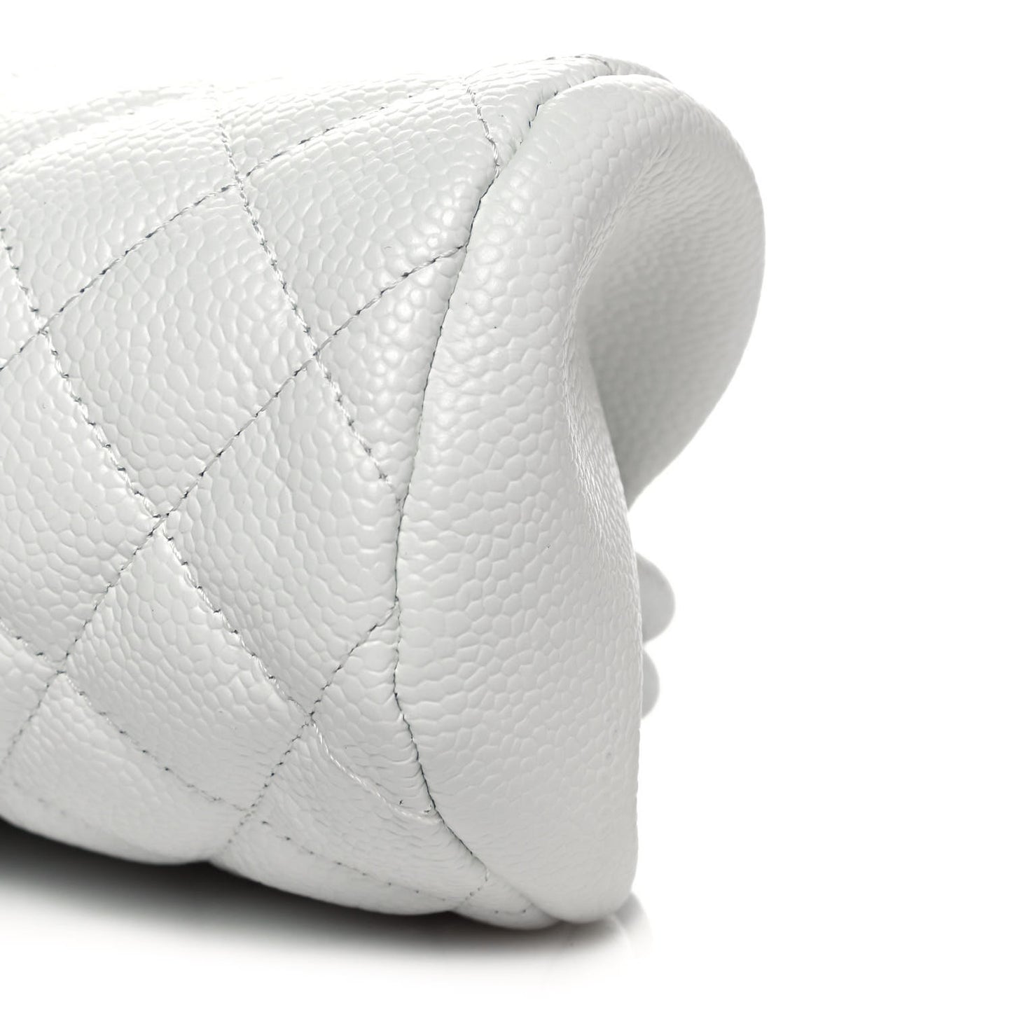 Caviar Quilted Timeless Clutch White