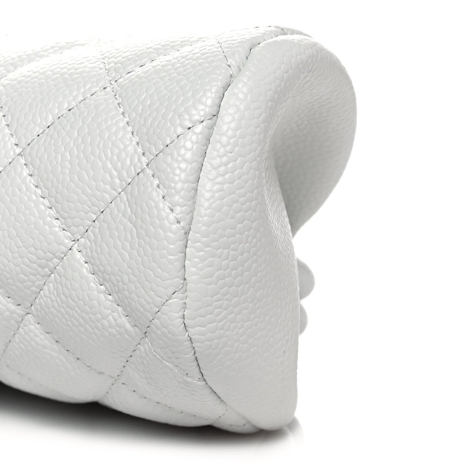Chanel Caviar Quilted Timeless Clutch White 10 of 10