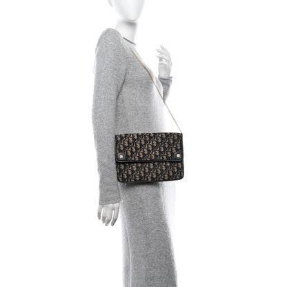 Christian Dior CHRISTIAN DIOR Monogram Chain Flap Blue 2 of 13