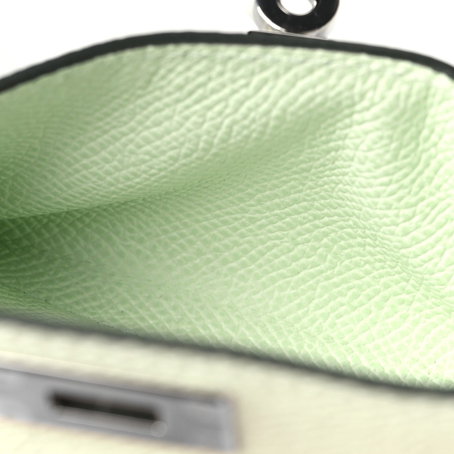 Swift Epsom Pocket Kelly Shoulder Strap Vert Fizz Mushroom