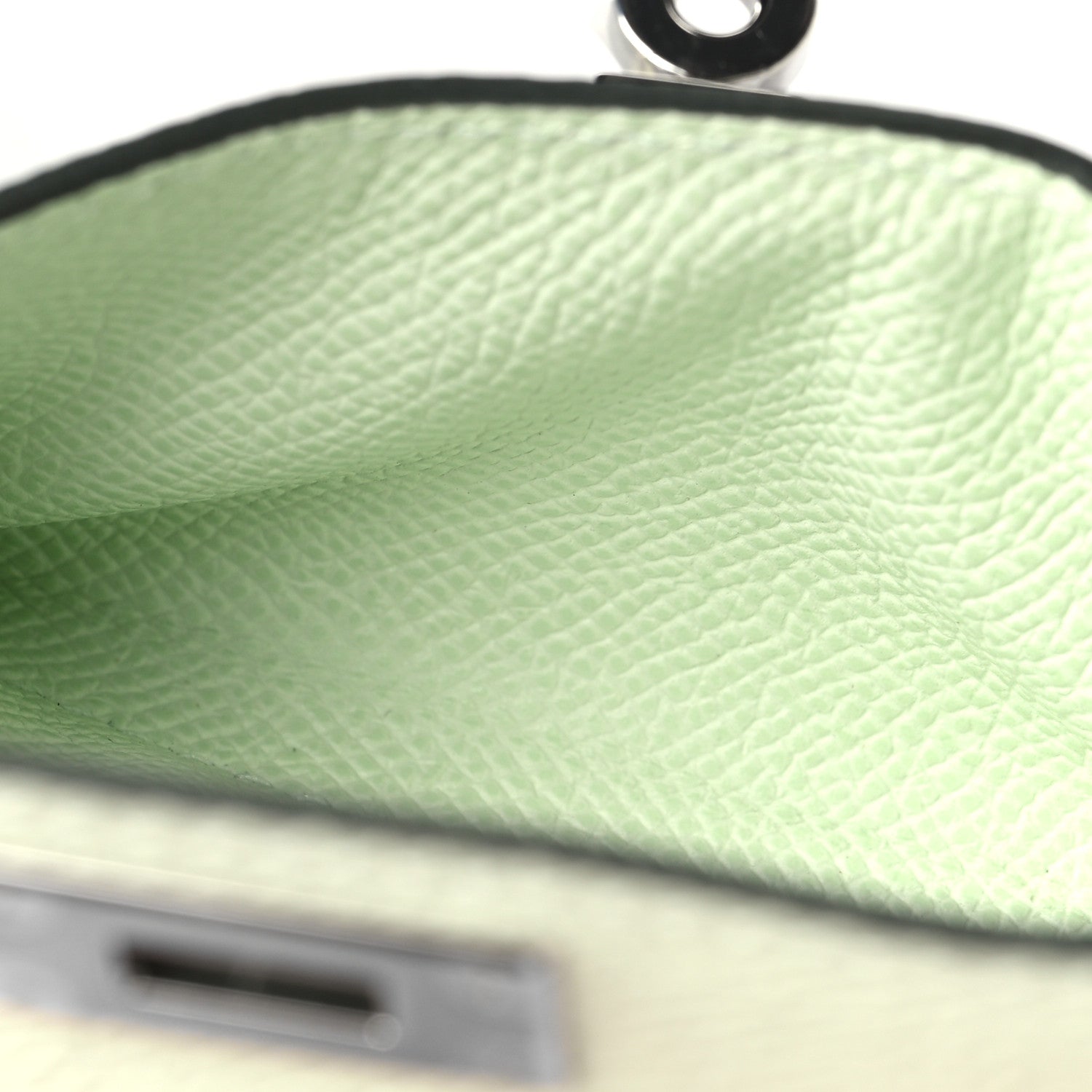 Hermes Swift Epsom Pocket Kelly Shoulder Strap Vert Fizz Mushroom 6 of 6
