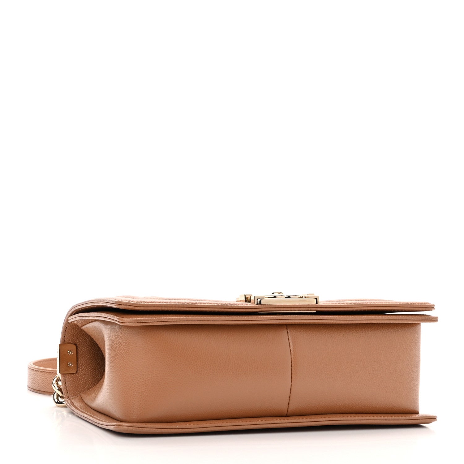 Chanel Caviar Quilted Medium Boy Flap Light Brown 4 of 11