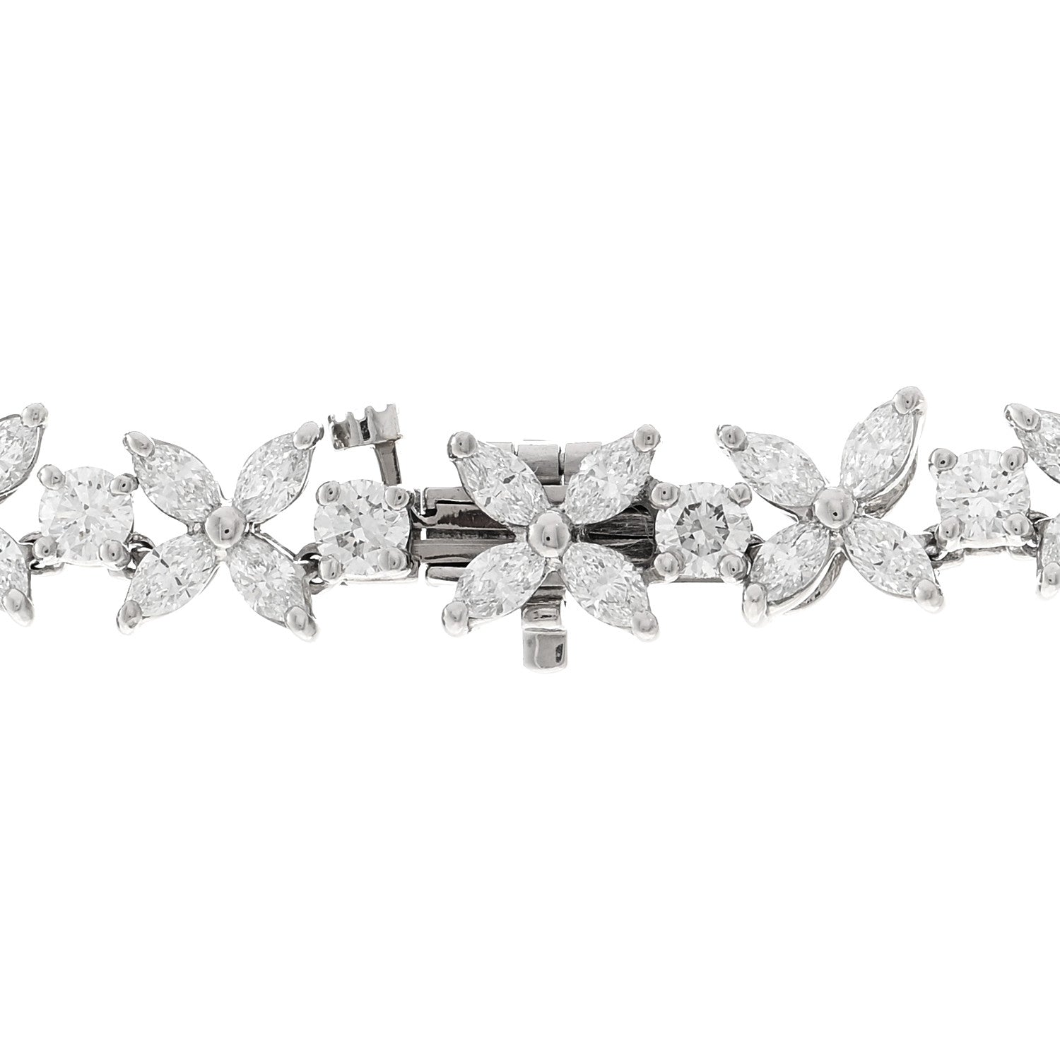 Tiffany Platinum Diamond Victoria Alternating Graduated Necklace 4 of 6