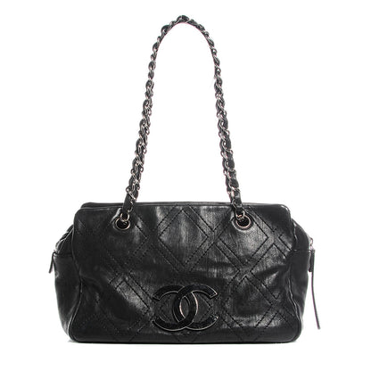 Chanel Calfskin Small Diamond Stitch Tote Black 1 of 7