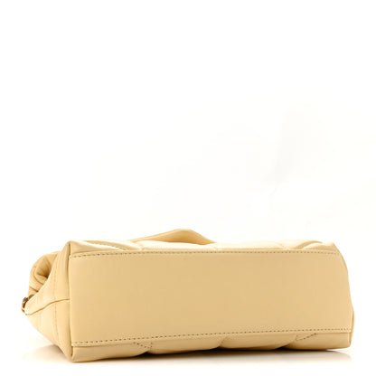 Saint Laurent Lambskin Quilted Toy Loulou Puffer Monogram Chain Satchel Jaune Pale 3 of 11