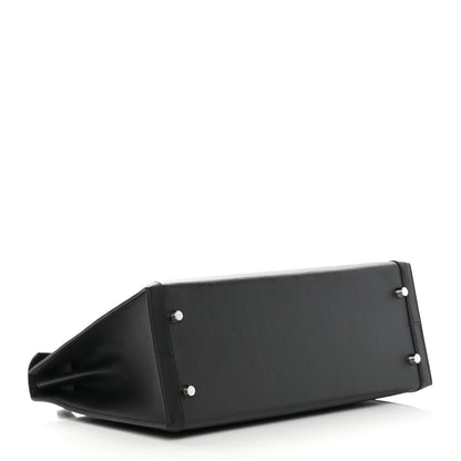 Hermes Berline Toile Swift Kelly Sellier 32 Black Ecru 3 of 10