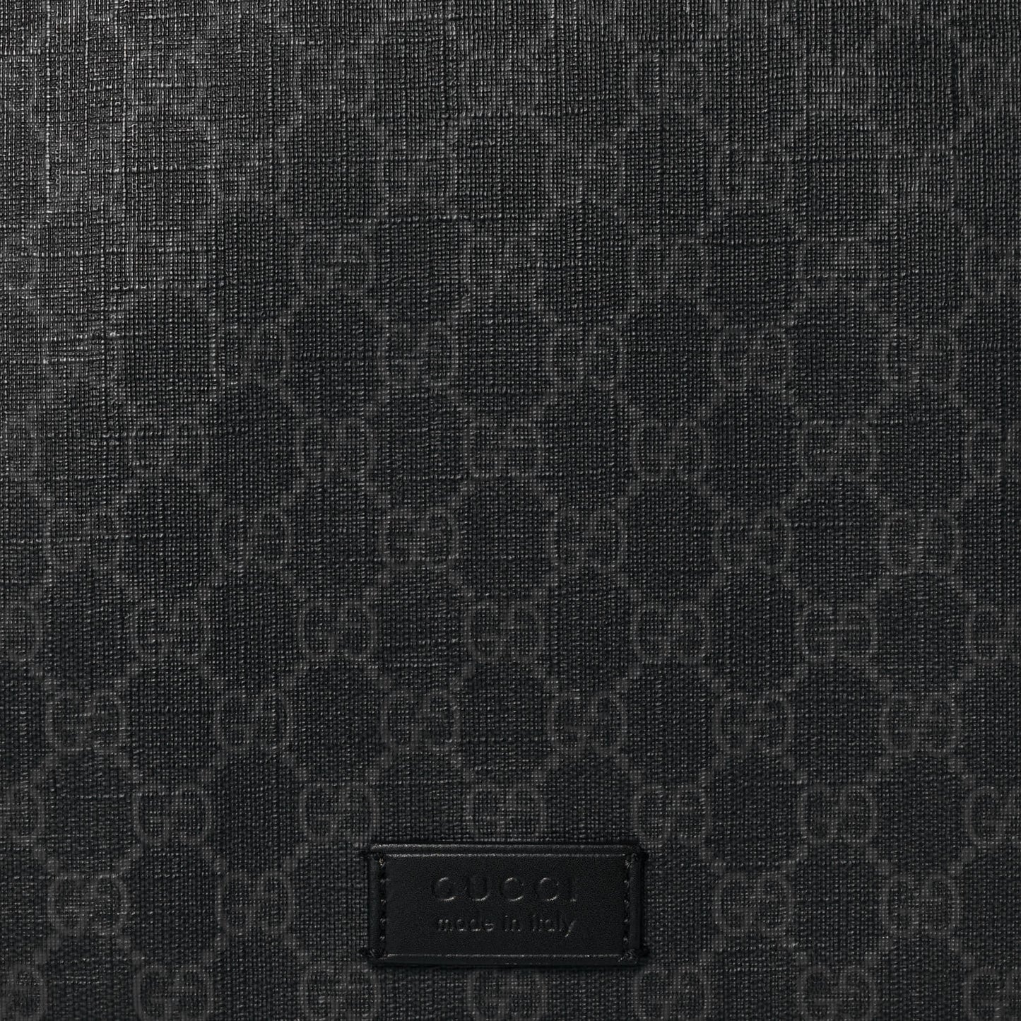 GG Supreme Monogram Web Messenger Diaper Bag Black Grey