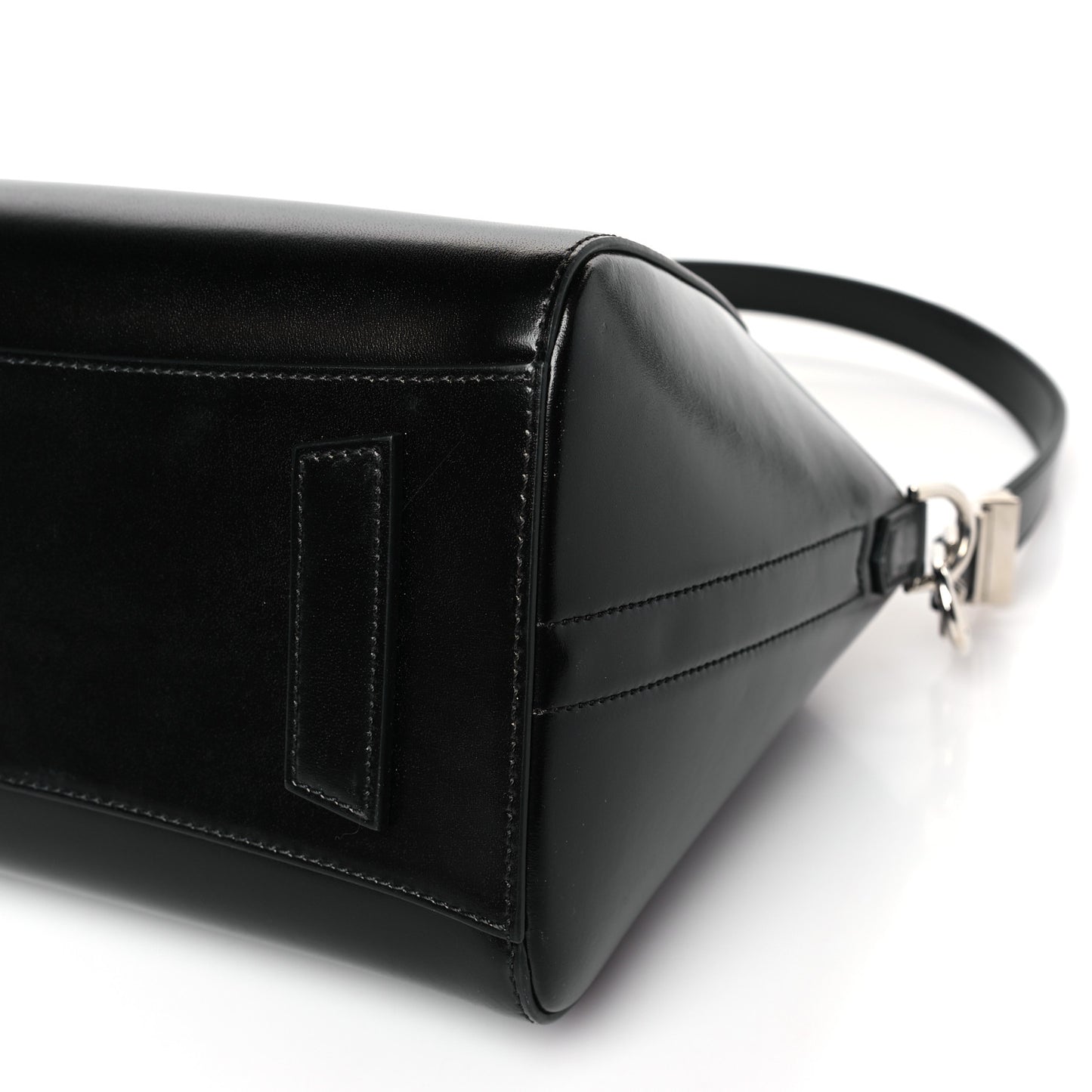 Shiny Lord Calfskin Small Antigona Black
