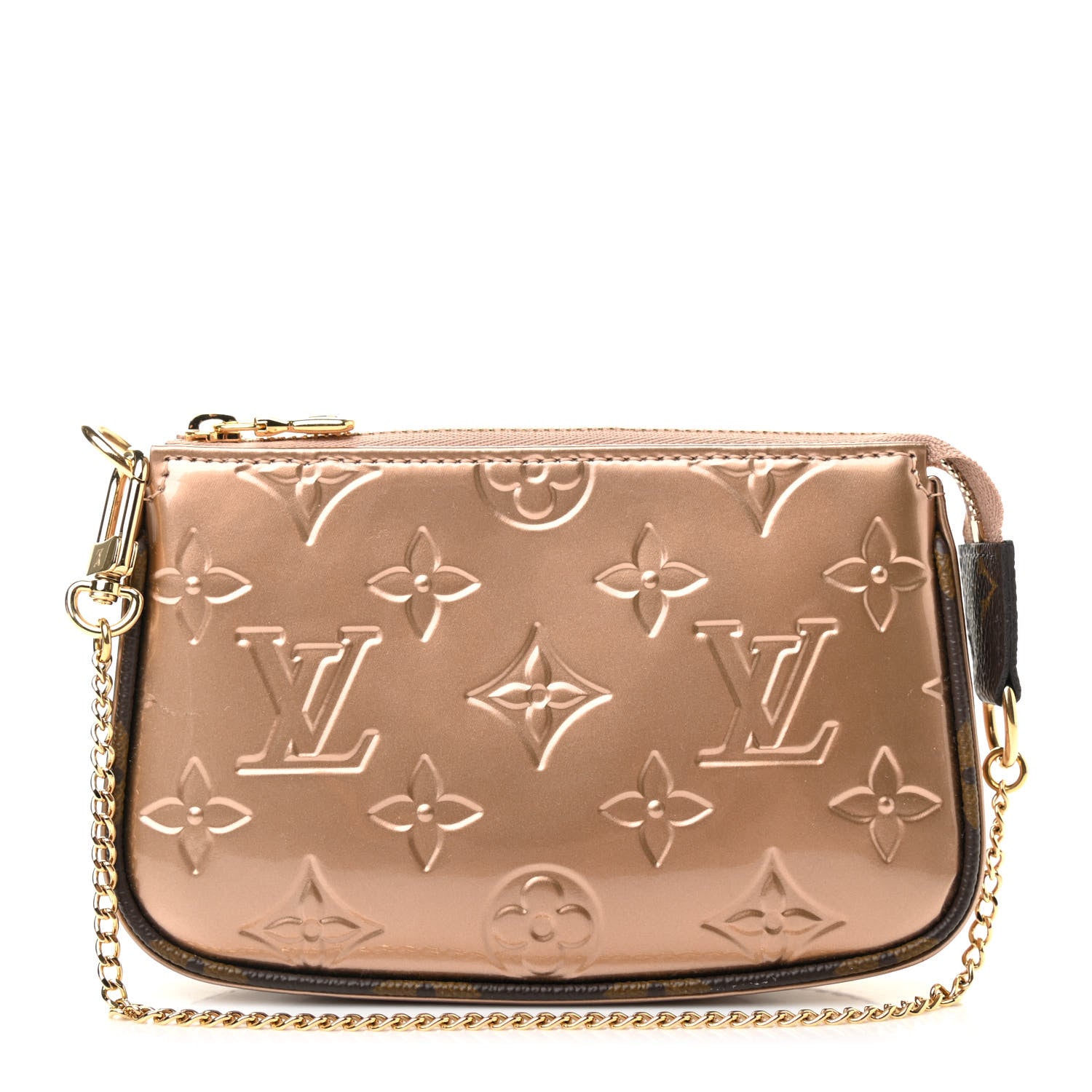 Louis Vuitton Metallic Vernis Mini Pochette Accessories Rose Gold 1 of 8