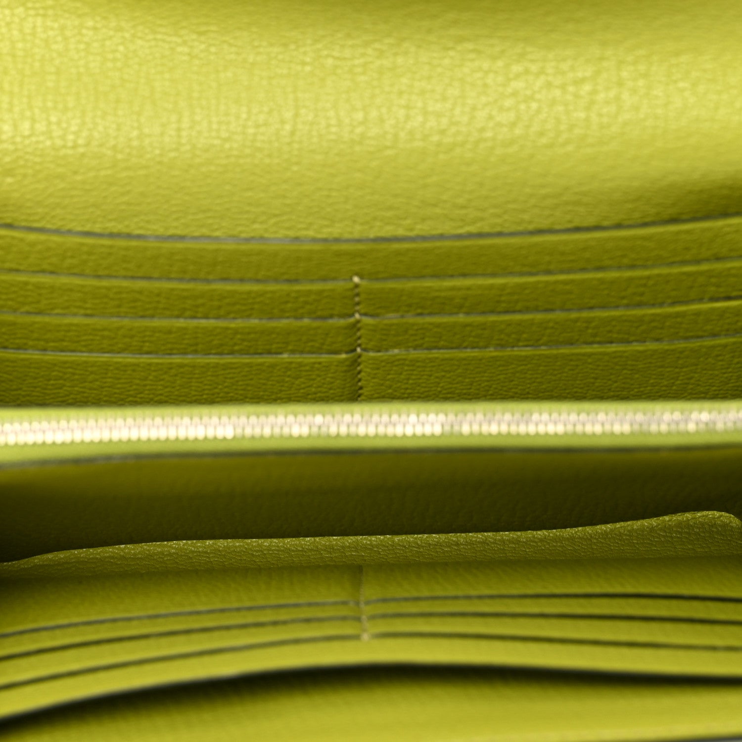 Hermes Chevre Mysore Kelly Longue Wallet Vert Anis 5 of 8