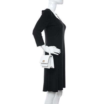 Balenciaga Patent Calfskin Lizard Embossed XS Sharp Top Handle Bag White 2 of 10