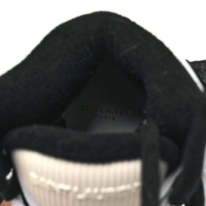 Saint Laurent Calfskin Smith High Top Sneakers 41 White Black 9 of 11
