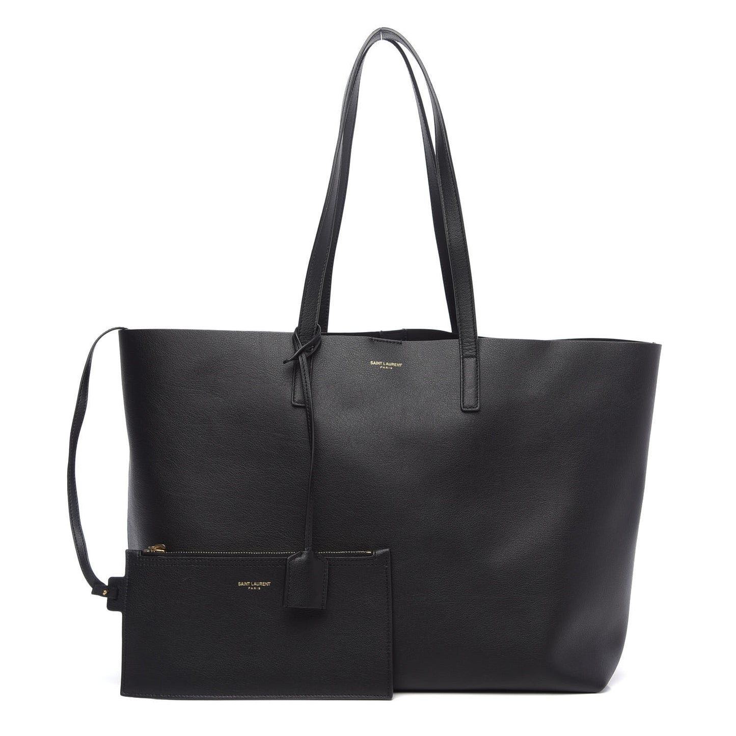 Calfskin Large Shopping Tote Black