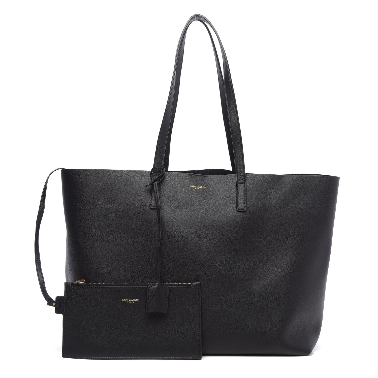 Saint Laurent Calfskin Large Shopping Tote Black 1 of 10