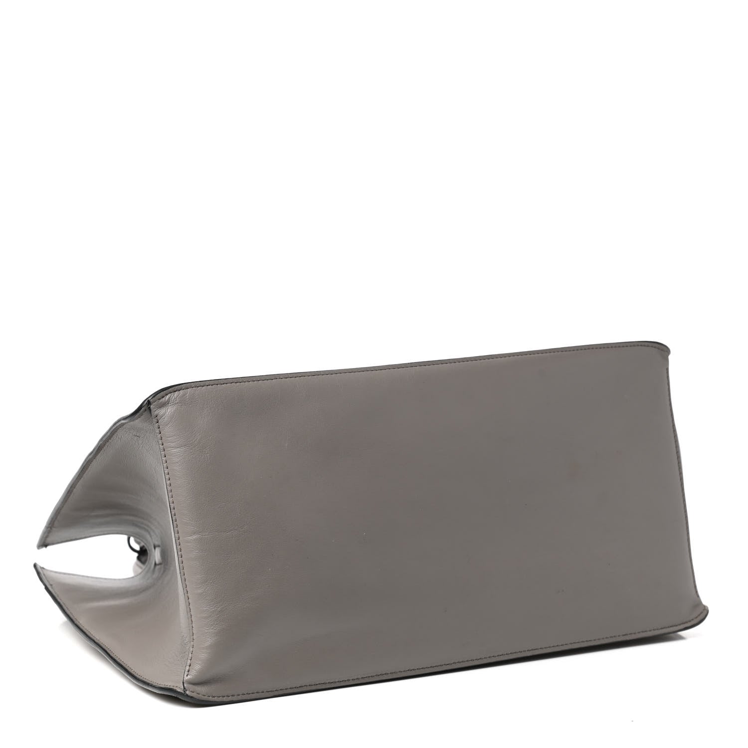 Prada City Calfskin Large Etiquette Tote Light Grey 4 of 14