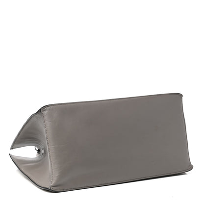 Prada City Calfskin Large Etiquette Tote Light Grey 4 of 14