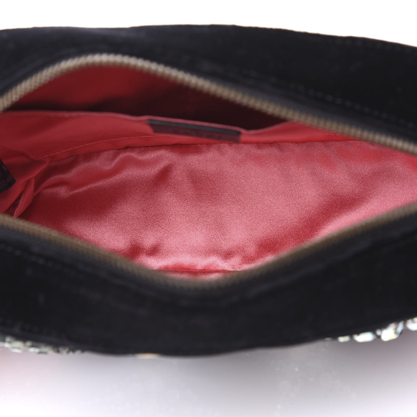 Velvet Matelasse Crystal Star Embroidered Small GG Marmont Chain Shoulder Bag Black