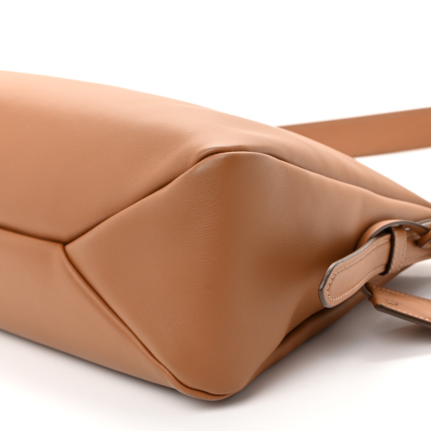 Prada Soft Calfskin Large Aimee Shoulder Bag Caramel 9 of 10