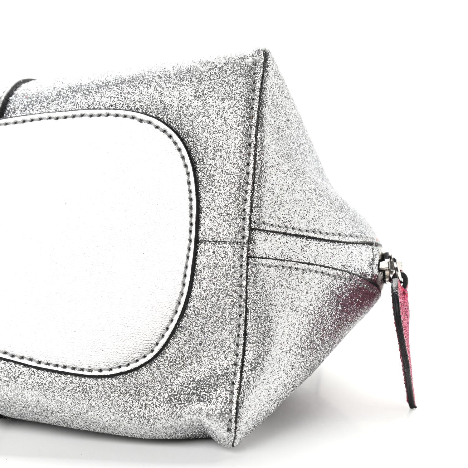 Gucci Metallic Calfskin Glitter Childrens Rabbit Top Handle Bag Silver 9 of 10
