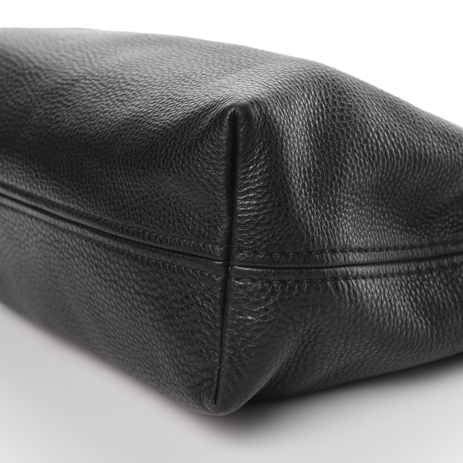 Prada Vitello Daino Logo Hobo Black 9 of 9