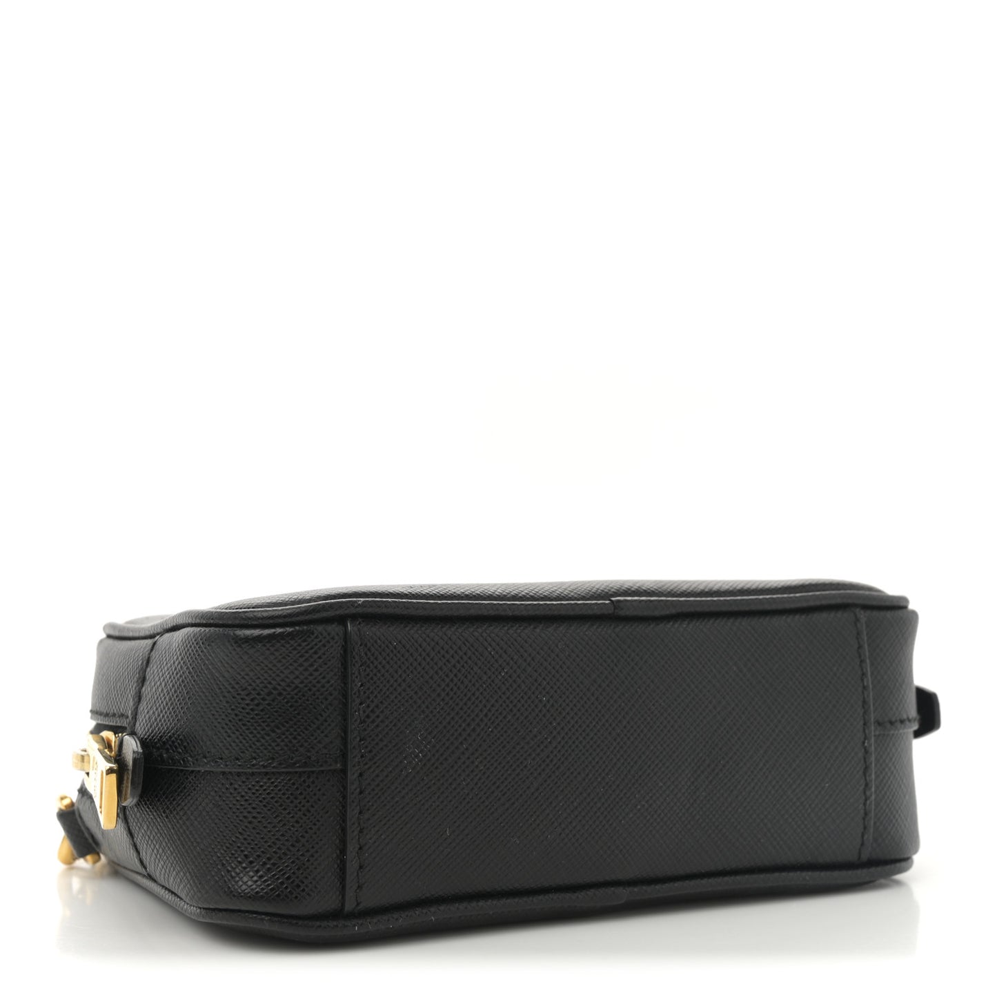Saffiano Mini Camera Crossbody Bag Black
