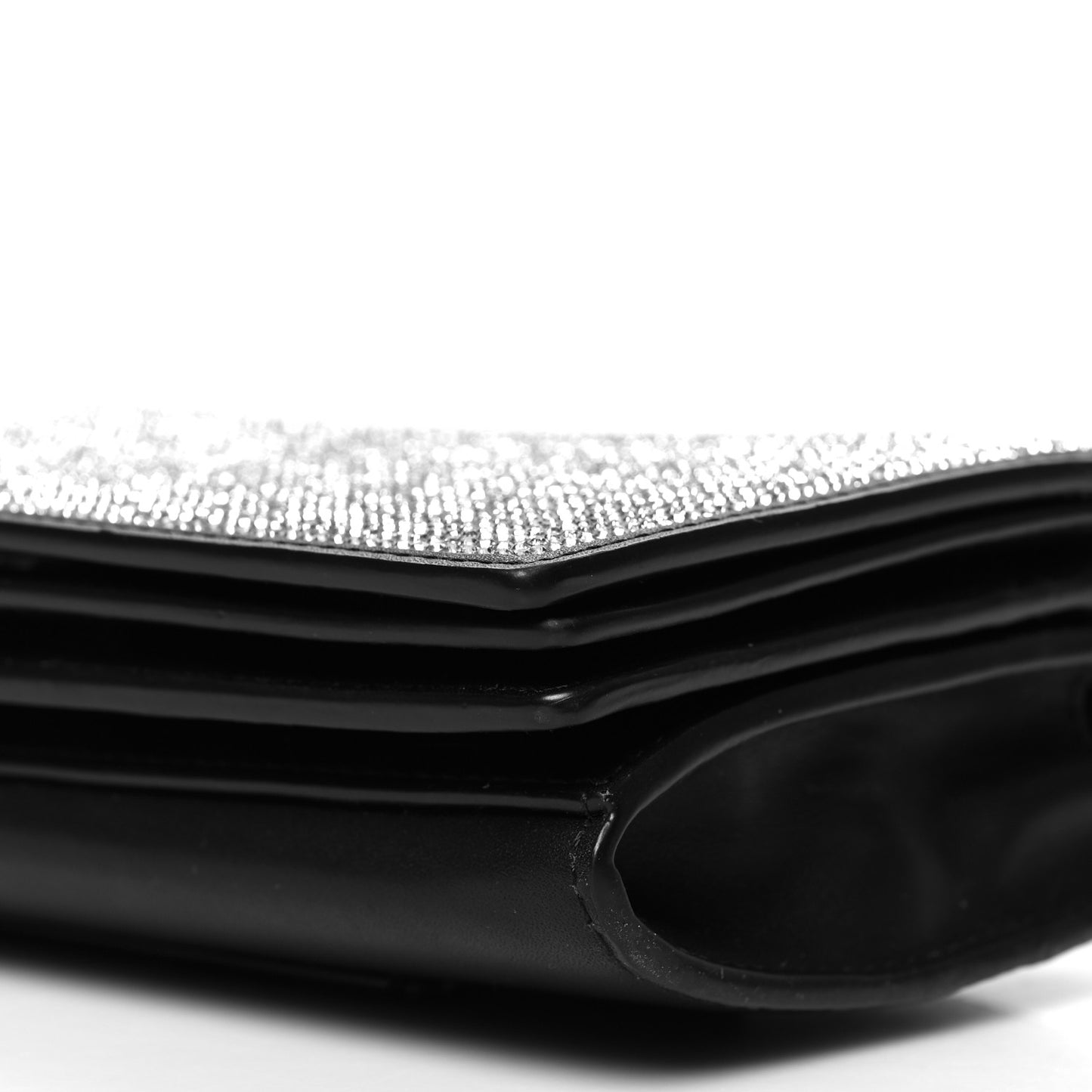 Rhinestone Mesh Attica Crossbody Bag Black