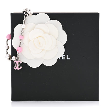 Chanel Pearl Enamel CC Bracelet Pink 5 of 5
