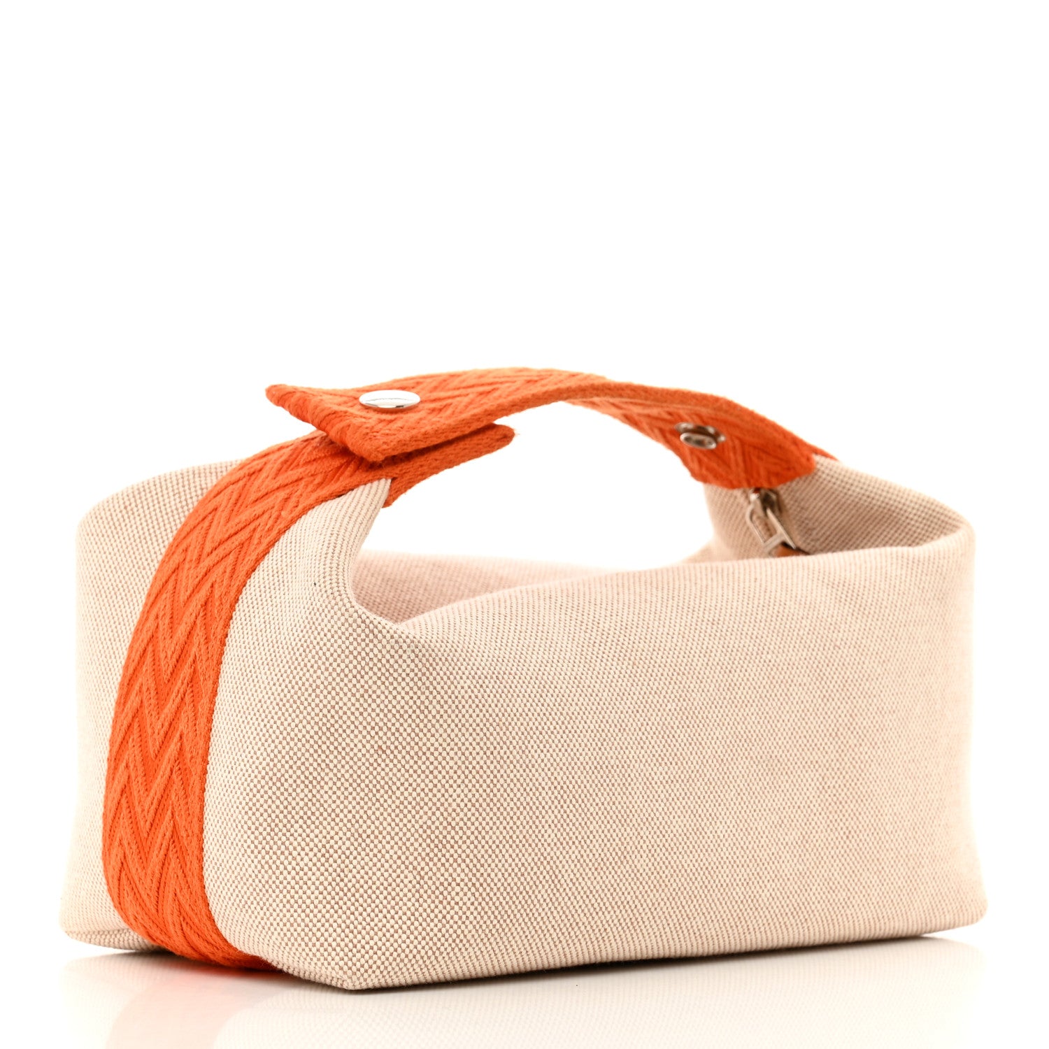 Hermes Canvas Small Bride-A-Brac Pouch Natural Orange 3 of 6