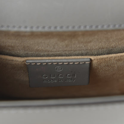 Gucci Calfskin Mini Sylvie Chain Shoulder Bag Deep Grey 10 of 14