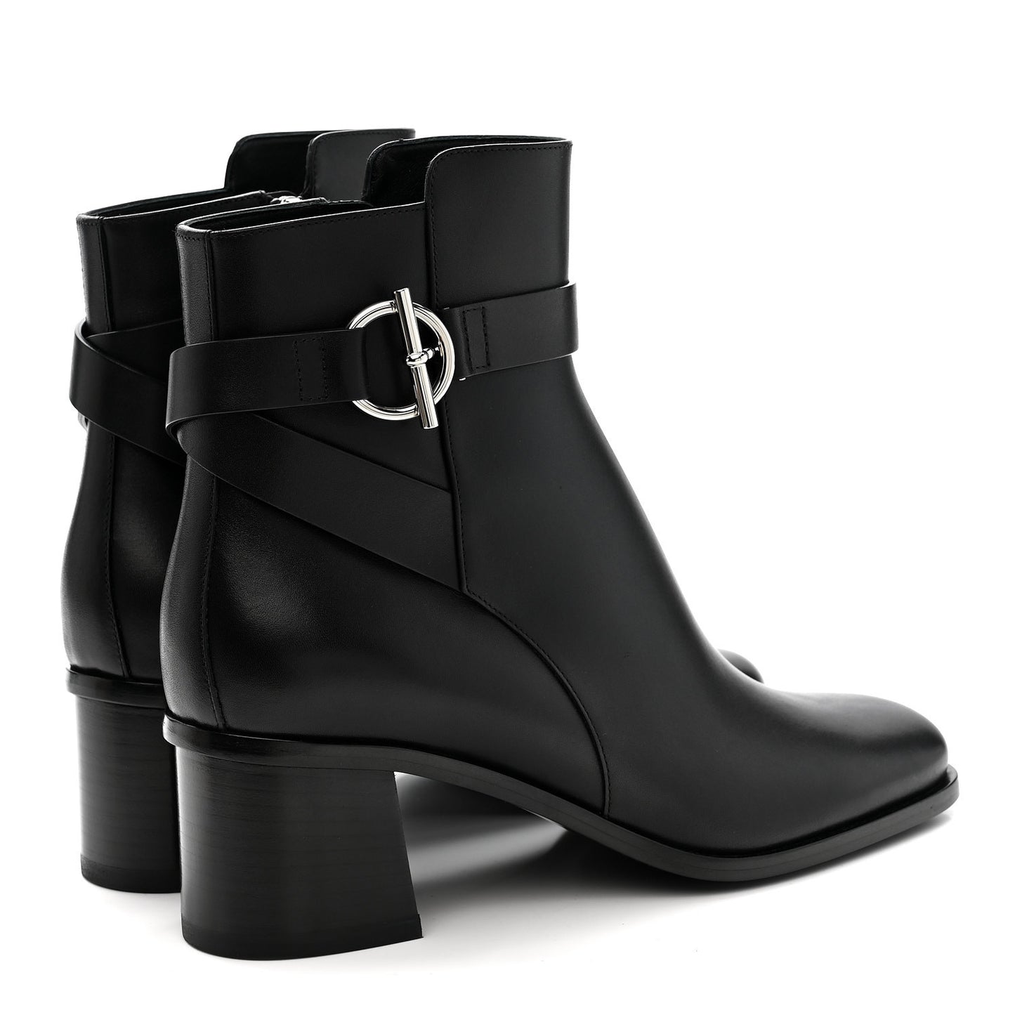 Calfskin Jill 60 Ankle Boots 38.5 Black