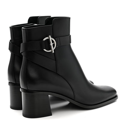 Hermes Calfskin Jill 60 Ankle Boots 38.5 Black 5 of 8