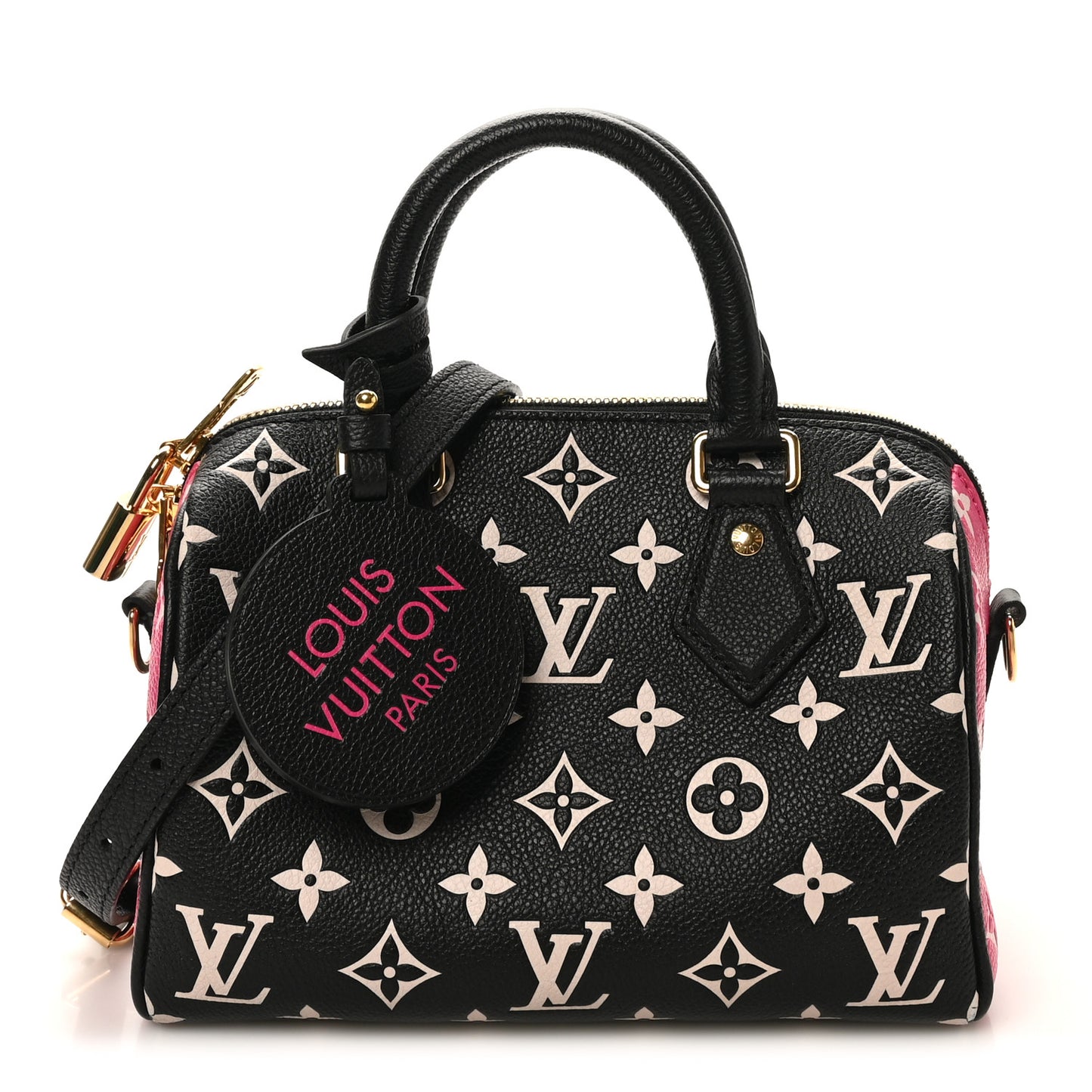 Empreinte Monogram Spring in the City Speedy Bandouliere 20 Black White Pink