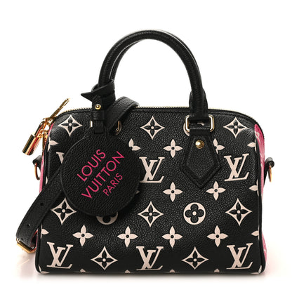 Louis Vuitton Empreinte Monogram Spring in the City Speedy Bandouliere 20 Black White Pink 1 of 9