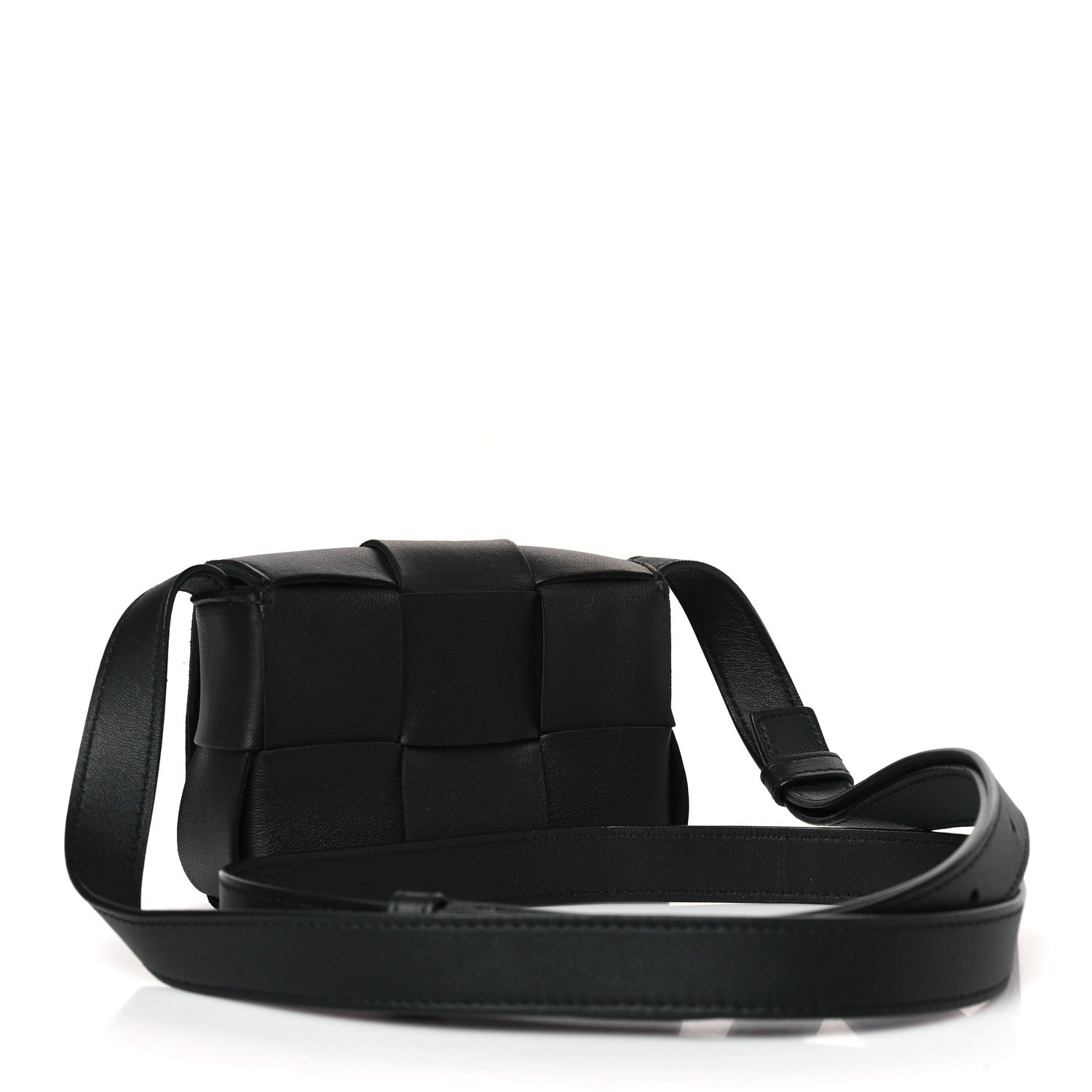 Bottega Veneta Lambskin Maxi Intrecciato Extra Mini Cassette Crossbody Bag Black 3 of 8