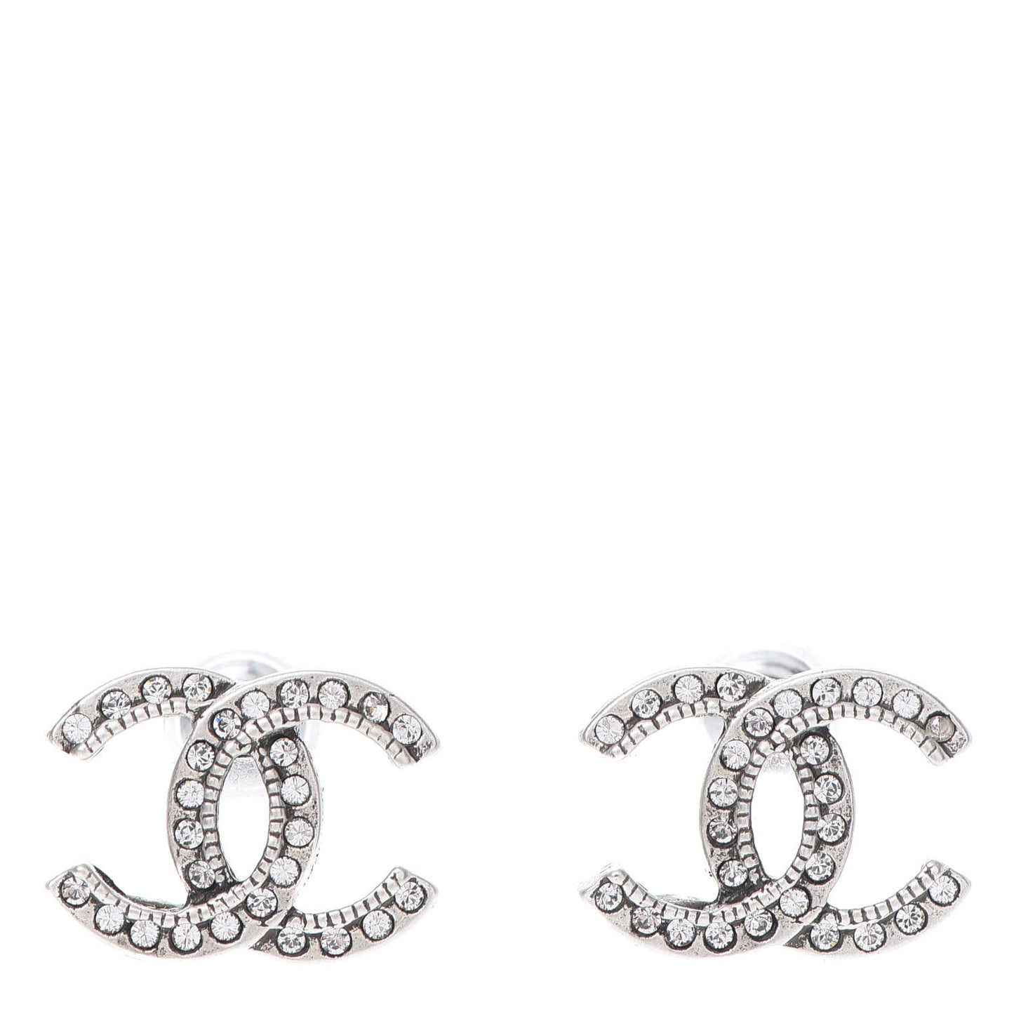 Crystal Timeless CC Earrings Silver