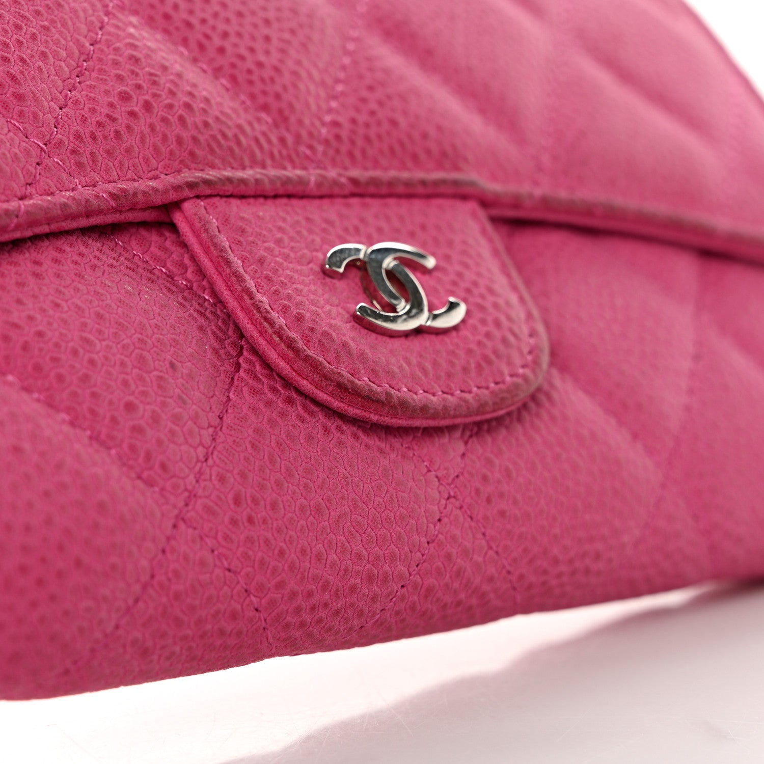 Chanel Iridescent Caviar Quilted Long Flap Wallet Dark Pink 11 of 14