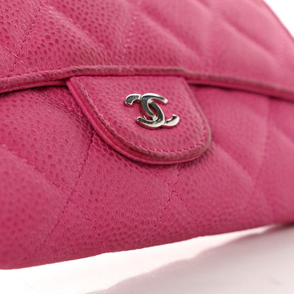 Chanel Iridescent Caviar Quilted Long Flap Wallet Dark Pink 11 of 14