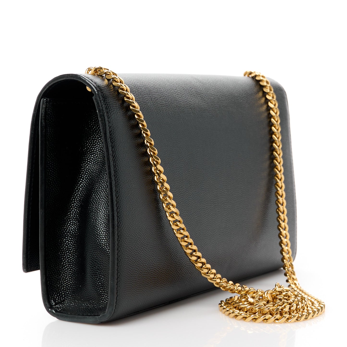 Grain De Poudre Medium Classic Monogram Kate Satchel Black
