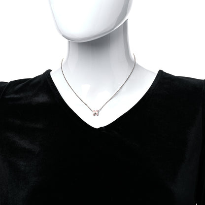 Hermes Palladium Mini Pop H Pendant Necklace Rose Dragee 2 of 9