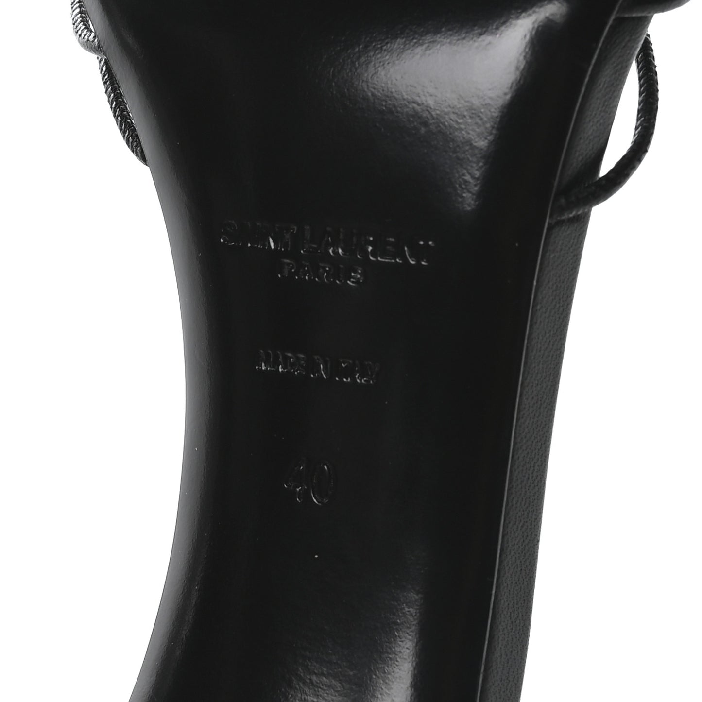 Calfskin Babylone 90 Ankle Wrap Sandals 40 Black