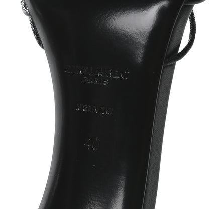 Saint Laurent Calfskin Babylone 90 Ankle Wrap Sandals 40 Black 7 of 7