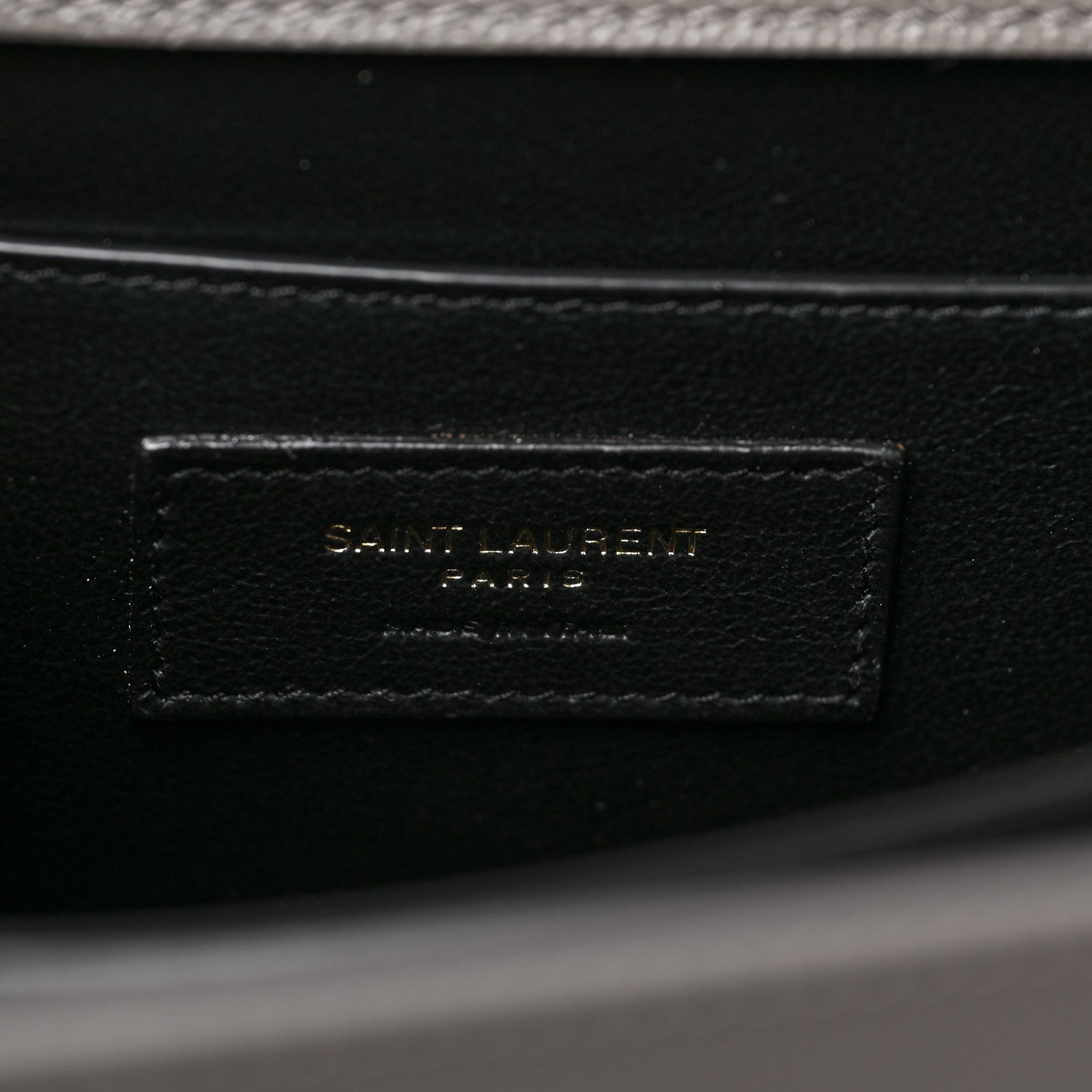 Saint Laurent Grain de Poudre Medium Classic Monogram Cassandra Top Handle Dark Smog 6 of 9