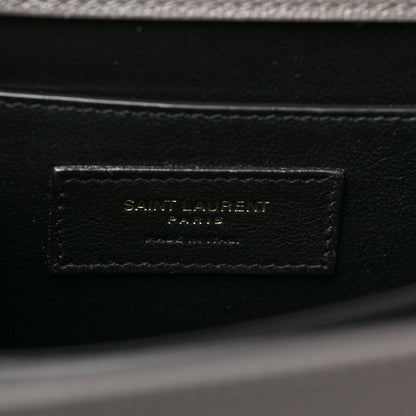 Saint Laurent Grain de Poudre Medium Classic Monogram Cassandra Top Handle Dark Smog 6 of 9