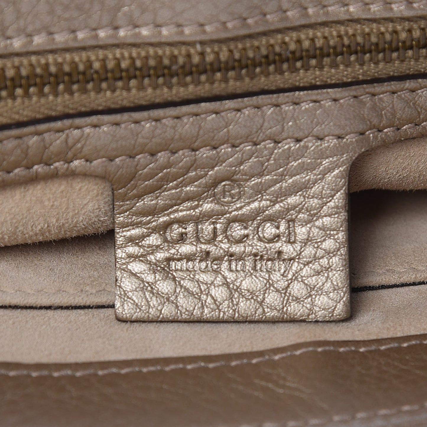 Metallic Pebbled Calfskin Medium 1973 Chain Shoulder Bag Golden Beige